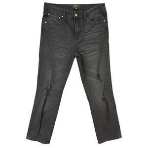 RACHEL Rachel Roy Jeans Black Athena Wash Distressed Stretch Mid Rise Size 10/30